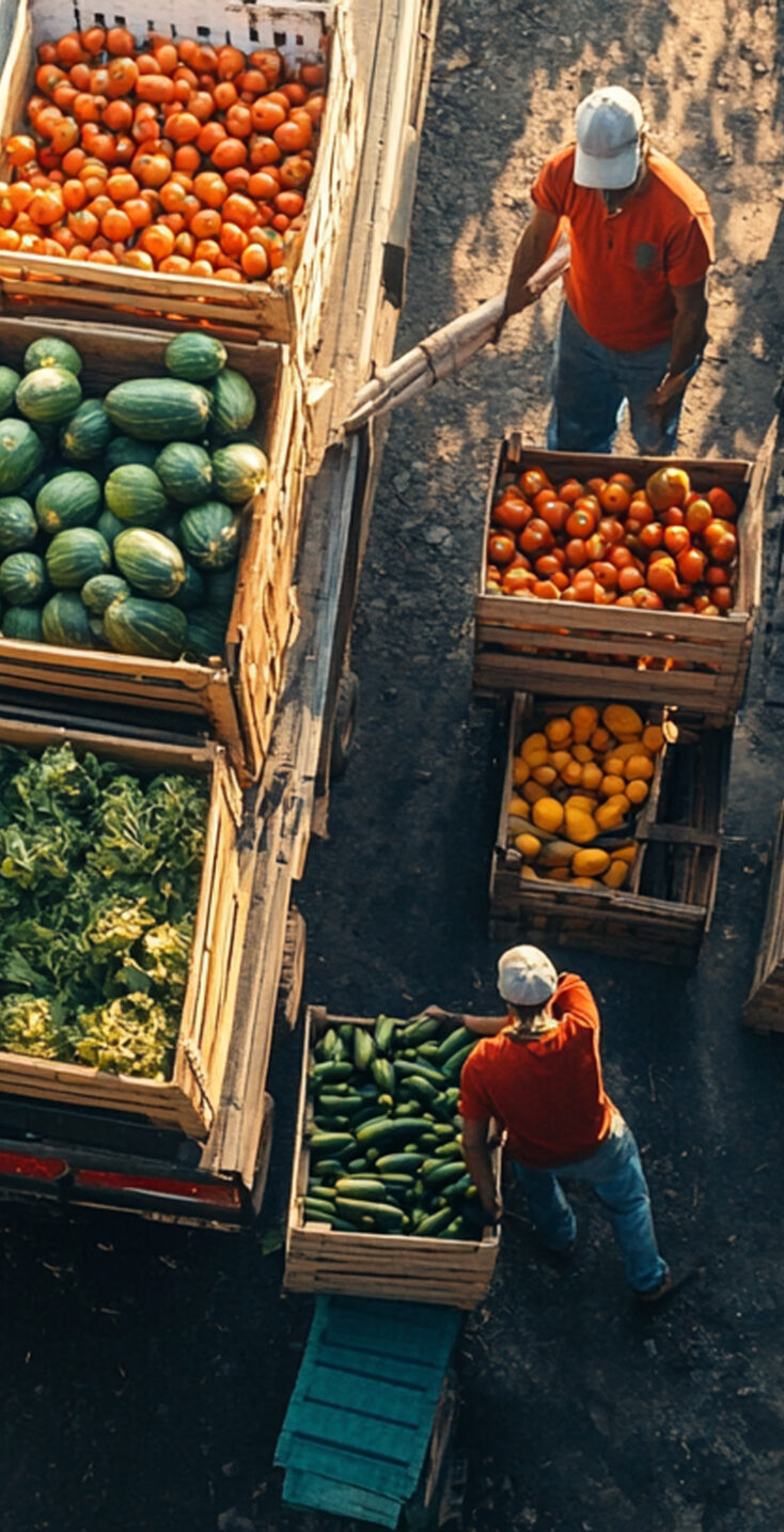 man-is-pushing-crate-vegetables-with-basket-cucumbers